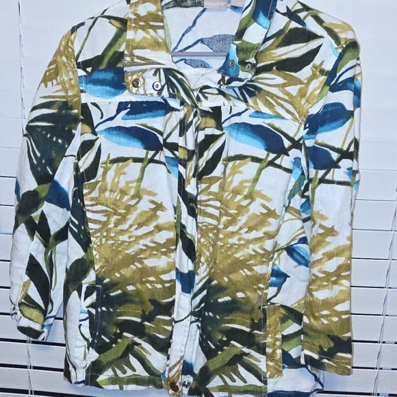 Chico's Multicolor Floral Jacket - Picture 2 of 4